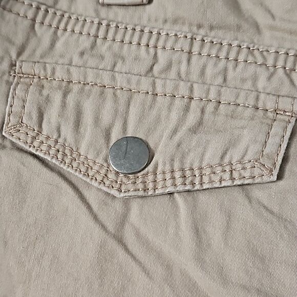Ann Taylor LOFT Front Pockets Khaki Cargo Shorts Working Draw String Sz 4 - Picture 8 of 11